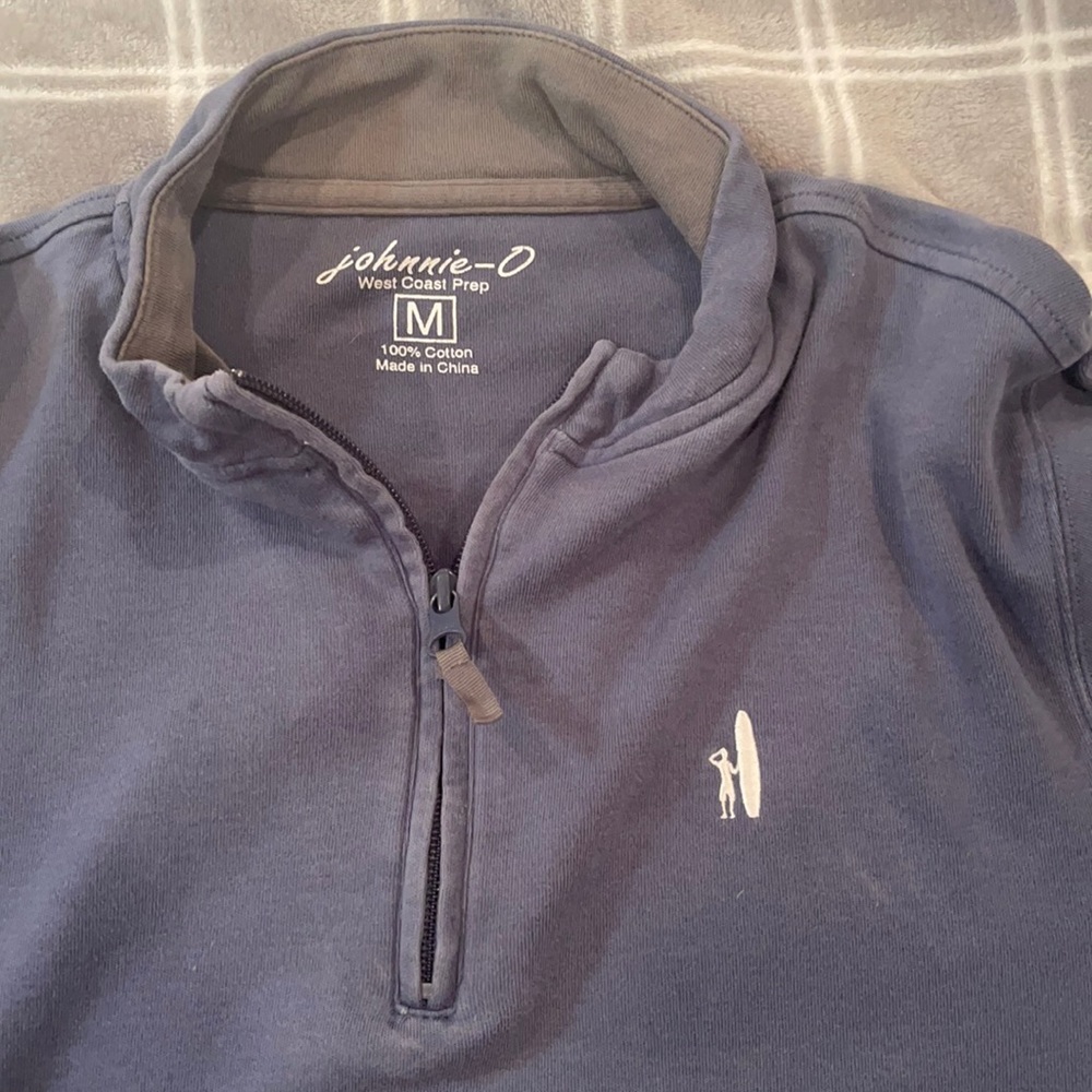 Blue half zip Johnnie-O size medium